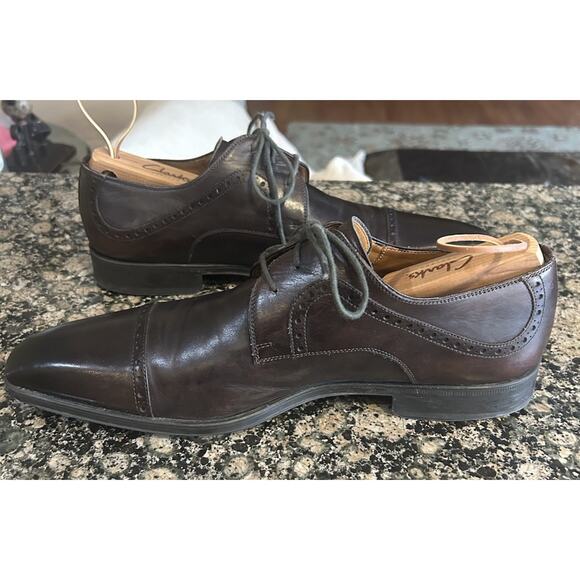 Magnanni Mens Sz 11.5M Brown Leather Dress Shoe Made In Spain main image 7